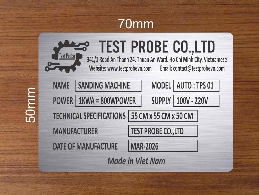Khắc laser in UV tem nhãn inox theo yêu cầu tại Khắc Dấu Minh Thư