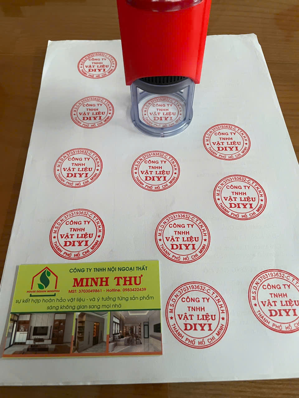Khắc dấu công ty Bình Dương rõ nét theo yêu cầu
